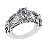 1.45 Ctw VS/SI1 Diamond 14k white Gold Engagement Ring