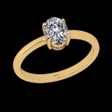 1.00 Ctw VS/SI1 Diamond Style 14 K Yellow Gold Solitaire Ring (ALL DIAMOND