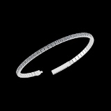 1.20 Ctw VS/SI1 Diamond 14K White Gold Bangle (ALL DIAMOND ARE LAB GROWN )