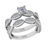 1.05 Ctw VS/SI1 Diamond Prong Set 14k white Gold Engagement Ring (ALL DIAMO