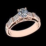 1.28 Ctw VS/SI1 (ALL DIAMOND ARE LAB GROWN ) Diamond 10k Rose Gold Engageme