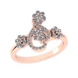 0.55 Ctw SI2/SI1 Diamond 14k Rose Gold Engagement Ring (ALL DIAMOND ARE LAB