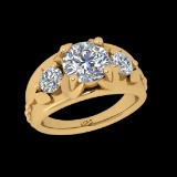 1.50 Ctw VS/SI1 Diamond 10k Yellow Gold Engagement Ring (ALL DIAMOND ARE LA