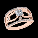 1.27 Ctw VS/SI1 Diamond 10k Rose Gold Engagement Ring (ALL DIAMOND ARE LAB