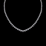 103.69 Ctw VS/SI1 Diamond 10K Yellow Gold Necklace Set (ALL DIAMOND ARE LAB