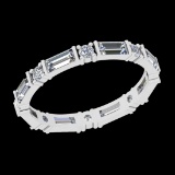 1.40 Ctw VS/SI1 Diamond 10k white Gold Eternity Band Ring (ALL DIAMOND ARE