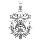 0.92 Ctw SI2/SI1 Diamond Prong Set 14k white Gold Pandant (ALL DIAMOND ARE