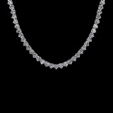 4.64 Ctw VS/SI1 Diamond 3 14K Rose Gold Necklace (ALL DIAMOND ARE LAB GROWN