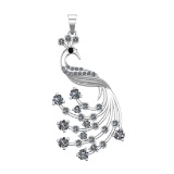 3.67 Ctw VS/SI1 Treated fancy black diamond Prong Set 14k white Gold Pandan