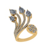3.25 Ctw VS/SI1 Diamond 14K Yellow Gold Engagement Ring (ALL DIAMOND ARE LA