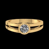 0.36 Ctw VS/SI1 Diamond Prong Set 10K Yellow Gold Solitaire Ring (ALL DIAMO