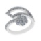 1.82 Ctw SI2/SI1 Diamond Prong Set 14k white Gold Engagement Ring (ALL DIAM