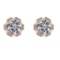 4.42 Ctw VS/SI1 Diamond 14k Rose Gold Stud Earrings