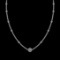 13.49 Ctw VS/SI1 Diamond 10k white Gold Yard Necklace (ALL DIAMOND ARE LAB