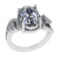 5.10 Ctw VS/SI1 Diamond 14k white Gold Engagement Ring