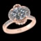 2.75 Ctw VS/SI1 Diamond Prong Set 10k Rose Gold Engagement Ring (ALL DIAMON