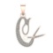 4.26 Ctw SI2/SI1 Diamond Prong Set 14k Rose Gold Pandant (ALL DIAMOND ARE L