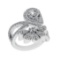 1.81 Ctw SI2/SI1 Diamond Prong Set 14k white Gold Engagement Ring (ALL DIAM