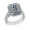 3.77 CtwVS/SI1 Diamond 14K White Gold Engagement Ring
