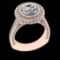 4.70 Ctw VS/SI1 Diamond Prong Set 18K Rose Gold Engagement Ring