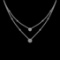 10.27 Ctw VS/SI1 Diamond 10k white Gold Two layer Necklace (ALL DIAMOND ARE