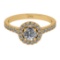 1.00 Ctw VS/SI1 Diamond 14k Yellow Gold Hiden Halo Engagement Ring (ALL DIA