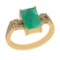 2.77 Ctw VS/SI1 Emerald and Diamond 14k Yellow Gold Engagement Ring (ALL DI