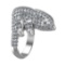 4.59 Ctw SI2/SI1 Diamond Prong Set 14k white Gold Creature animal theme Rin