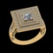 2.52 Ctw VS/SI1 Diamond Prong Set 18K Yellow Gold Engagement Ring