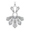 3.33 Ctw SI2/SI1 Diamond Prong Set 14k white Gold Pandant (ALL DIAMOND ARE