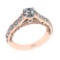 2.47 Ctw VS/SI1 Diamond 14K Rose Gold Vintage Style Engagement Ring