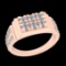 1.10 Ctw VS/SI1 Diamond 10k Rose Gold Engagement Ring (ALL DIAMOND ARE LAB