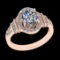 2.45 Ctw VS/SI1 Diamond Prong Set 10k Rose Gold Engagement Ring (ALL DIAMON