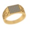 0.33 Ctw VS/SI1 Diamond 14k Yellow Gold Cuslter Engagement Ring