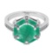 2.78 Ctw VS/SI1 Emerald and Diamond 14k white Gold Engagement Ring (ALL DIA