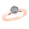 0.84 Ctw VS/SI1 Diamond 14k Rose Gold Solitaire Ring (ALL DIAMOND ARE LAB G