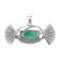 4.94 Ctw VS/SI1 Emerald and Diamond 14k white Gold Pandant (ALL DIAMOND ARE