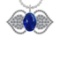 30.00 Ctw VS/SI1 Tanzanite and Diamond 14K White Gold Pendant