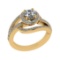 1.61 Ctw SI2/SI1 Diamond 14K Yellow Gold Engagement Ring (ALL DIAMOND ARE L
