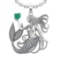 5.01 Ctw VS/SI1 Emerald and Diamond 14k white Gold Pandant (ALL DIAMOND ARE
