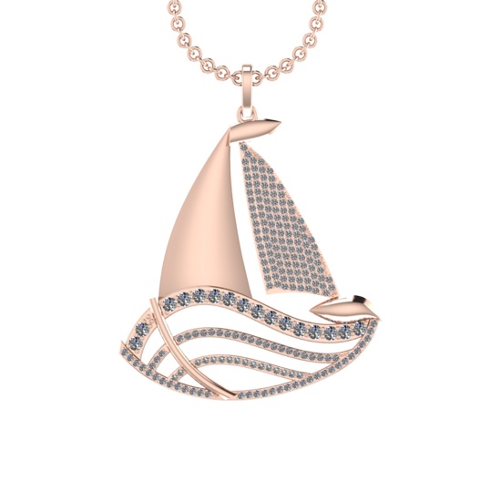 1.94 Ctw VS.SI1 (ALL DIAMOND ARE LAB GROWN ) Diamond 14k Rose Gold Necklace
