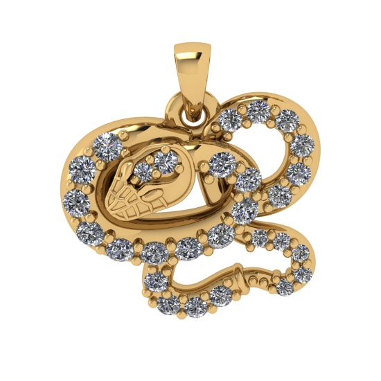 0.15 Ctw VS/SI1 Diamond 14k Yellow Gold Pendant (ALL DIAMOND ARE LAB GROWN