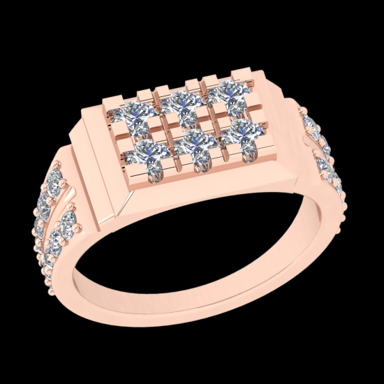 1.10 Ctw VS/SI1 Diamond 10k Rose Gold Engagement Ring (ALL DIAMOND ARE LAB