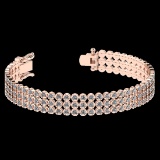 5.13 Ctw VS/SI1 Diamond 14K Rose Gold Bracelet (ALL DIAMOND ARE LAB GROWN )