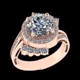 2.67 Ctw VS/SI1 (ALL DIAMOND ARE LAB GROWN ) Diamond 10k Rose Gold Engageme