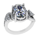 5.10 Ctw VS/SI1 Diamond 14k white Gold Engagement Ring