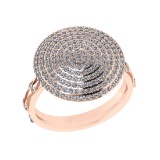 0.96 Ctw SI2/SI1 Diamond 14k Rose Gold Engagement Ring (ALL DIAMOND ARE LAB