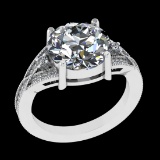 4.26 Ctw VS/SI1 Diamond 10k white Gold Engagement Ring (ALL DIAMOND ARE LAB