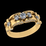 1.03 Ctw VS/SI1 Diamond 10k Yellow Gold Engagement Ring (ALL DIAMOND ARE LA