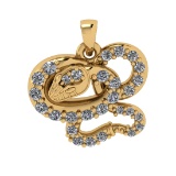0.15 Ctw VS/SI1 Diamond 14k Yellow Gold Pendant (ALL DIAMOND ARE LAB GROWN